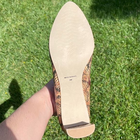 NEVER WORN Faux Snakeskin Ankle Heel Boots - Picture 4 of 4